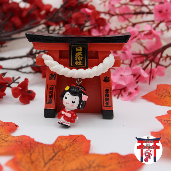 Magnet Torii avec petite figurine – Tako du Japon
