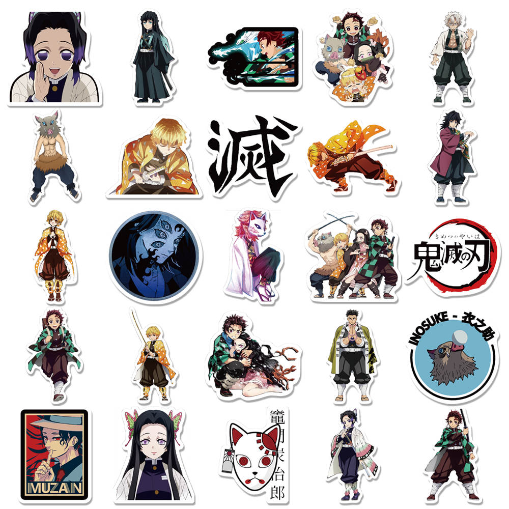 Stickers manga et animé lot x10